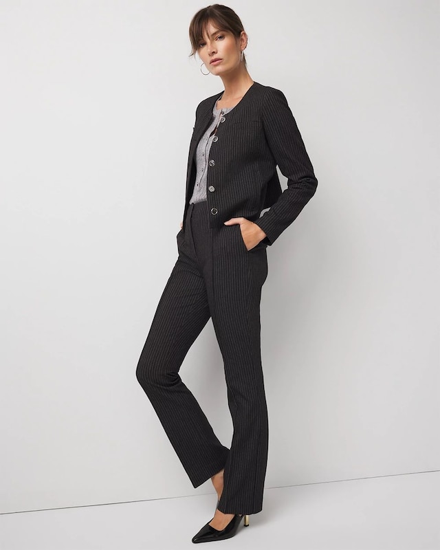 Blk Crosshatch Pinstripe