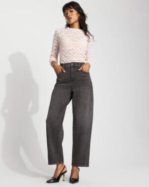 Petite Extra High-Rise Barrel Jean