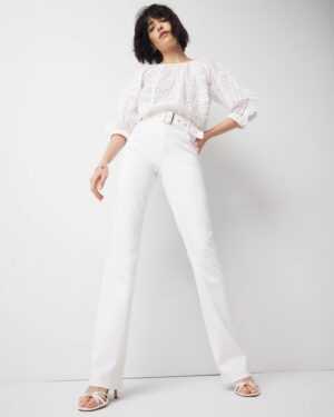 Extra High-Rise Belted Skinny Flare Jean