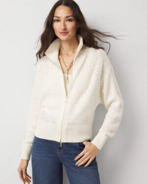 Wool-Blend Boucle Cardigan