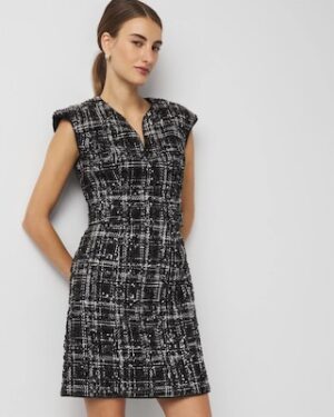 Sequin Tweed Mini Dress