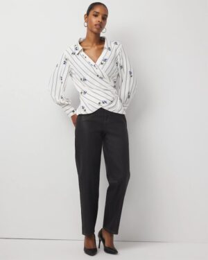 Clear Coated Extra High Rise Barrel Jean