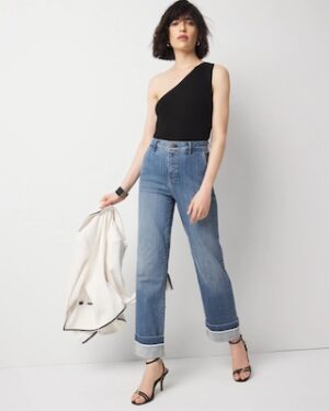 Petite Extra High-Rise Cuffed Relaxed Straight Jean