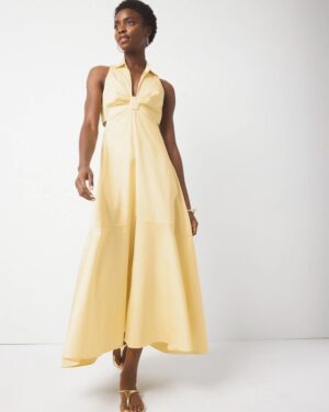 Cut-Out Collared Dress
