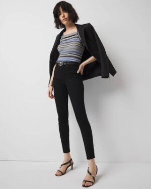 High-Rise Black Skinny Jeans