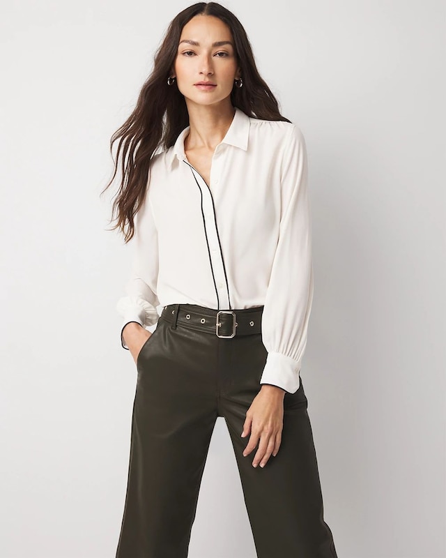 Ecru Black Colorblock