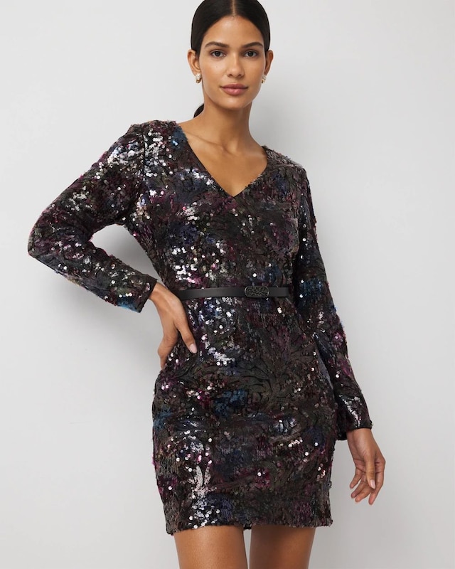 Multi Sequins On Black
