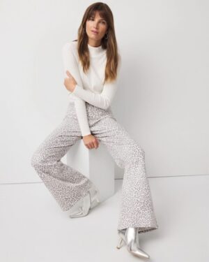 Leopard Extra High Rise Wide Leg Jean