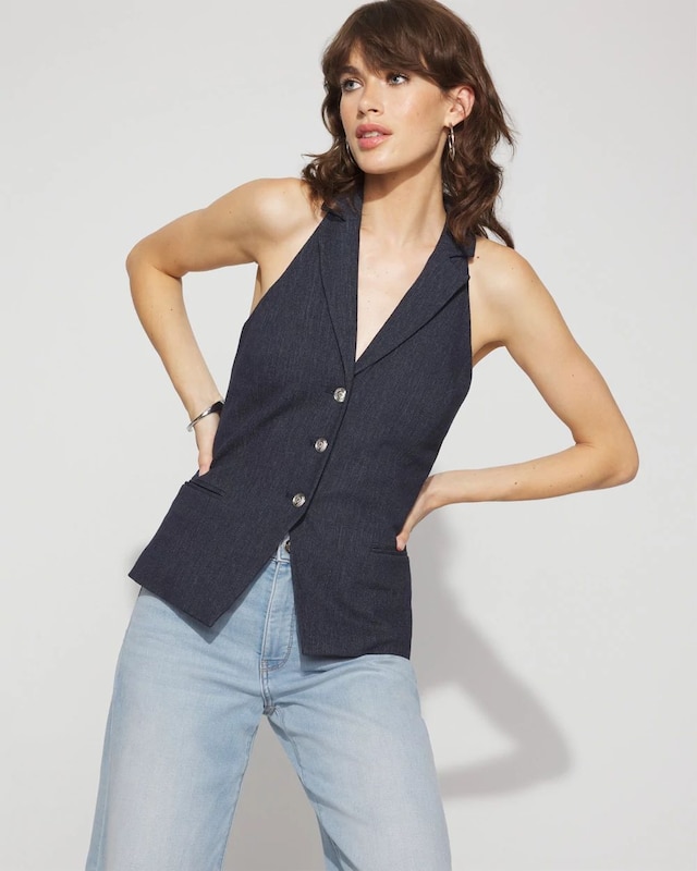 Dark Indigo Crosshatch