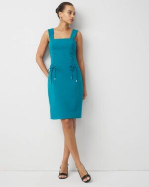 Petite Square Neck Sleeveless Dress
