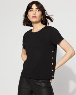 Side Button Tee