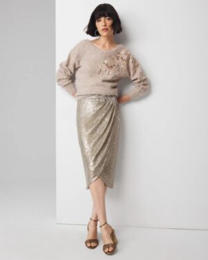 Sequin Wrap Skirt