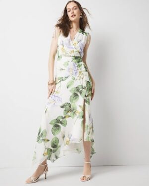 Petite Ruched Midi Dress