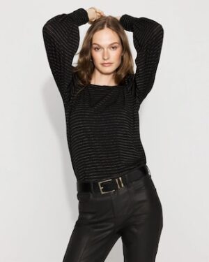 Long Sleeve Tee with Smocked Cuffs