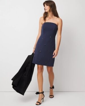 Embellished Strapless Mini Dress