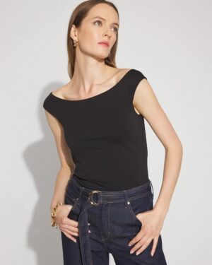 WHBM FORME All Ways Stretch At-The-Shoulder Top